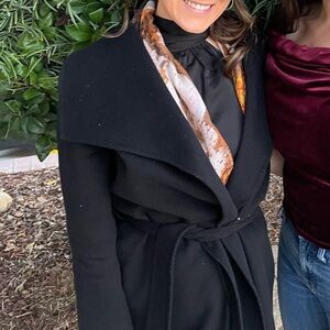 Brown and orange printed scarf